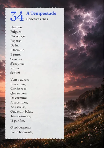 Obra 34, A Tempestade, de Gonçalves Dias
