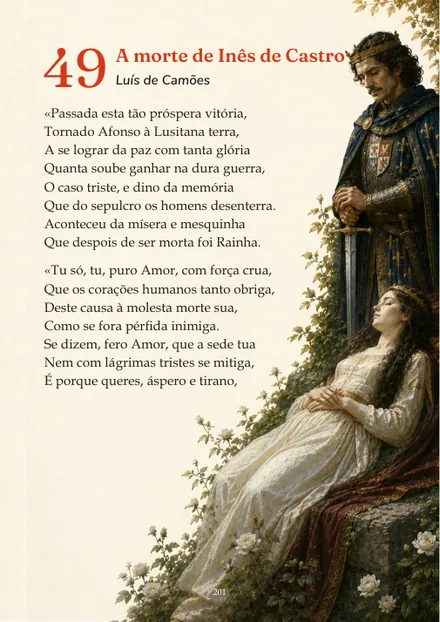 Obra 49, A morte de Inês de Castro, de Camões