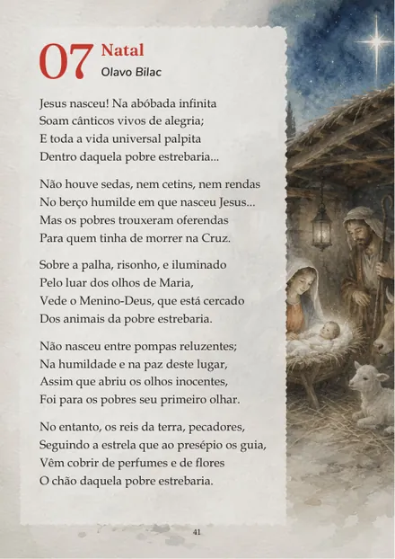 Obra 07, Natal, de Olavo Bilac